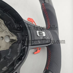 Volante de Cuero Perforado de Fibra de Carbono a Precio de Mayoreo para Volkswagen Golf 7.5 gti - Product Image 6