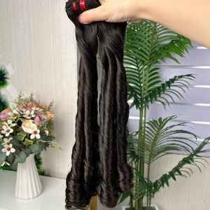 ผมต่อแบบม้วน Fumi Spring Curl คุณภาพดีเยี่ยมแบบ Super Double Drawn ผมแท้ 100% สีดำธรรมชาติ - Product Image 6