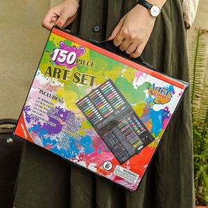 Juego de 150 Piezas de Lápices de Colores en Gel, Crayones, Acuarelas, Caja de Pintura Personalizable, Material ABS, Juego de Arte para Niños - Product Image 4