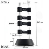 YIVO XSSH HIFI Support de câbles en alliage d'aluminium noir et argent pour amplificateur audio-vidéo, organiseur de câbles, plateau de rangement