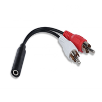 Câbles audio 2 en 1, connecteurs jack 3.5mm à 2 rca, adaptateur audio, connexion pour ordinateur, haut-parleur, câble AV