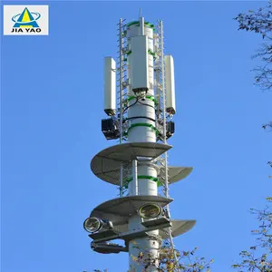 Menara Tiang Telekomunikasi Antena Baja GSM, Harga Menara Monopod Telcom Sel 30M 50M 30 Kaki