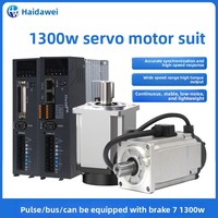 Kit Moteur Servo Monophasé Haidawei 1300W AC 220V + Driver, Flange 130, 1500 tr/min, Synchrone Sans Balais