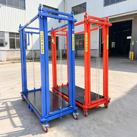 Plateforme élévatrice électrique pour travaux de peinture, entretien mural, capacité 300 kg 500 kg, échafaudage en acier pliable