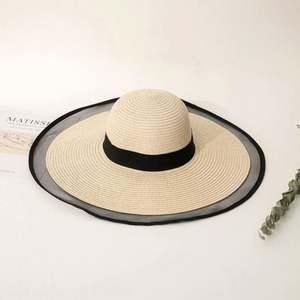 Chapeau de paille surdimensionné à large bord avec bordure en maille personnalisée du Zhejiang pour la pêche, les voyages et les affaires - Product Image 6
