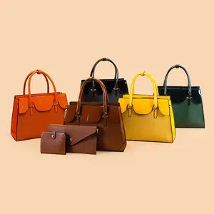 Portable Fashion Diagonal Span Bag and Mother Bag New European and American Retro Large Capacity Three-piece Set of Son and PU