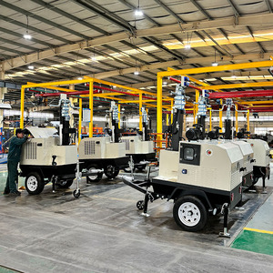 7m 9M Hướng dẫn sử dụng điện thủy lực mast nâng tháp chiếu sáng nhà sản xuất Kubota Máy phát điện diesel đặt tháp ánh sáng - Product Image 5