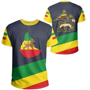 Camiseta deportiva para hombre, camiseta de fútbol transpirable con estampado de León etíope y <span class=keywords><strong>Zion</strong></span>, camisetas de sublimación para hombre a <span class=keywords><strong>precio</strong></span> barato - Product Image 4