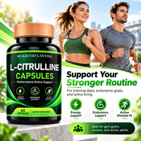 Capsules de L-Citrulline Personnalisées OEM, Haute Puissance pour Soutenir la Pompe Musculaire et l'Oxyde Nitrique, Complément Aminé pour la Performance Sportive
