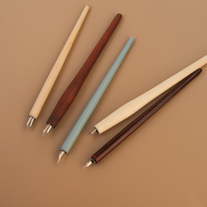 Supporto per Penna Calligrafica con Pennino Obliquo e Flangia in Ottone Multi-adattabile, Impugnatura Extra Comoda per Penna ad Immersione Destrorso - Product Image 2