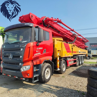 Camion pompe à béton SANY 71m d'occasion de haute qualité, pompe à flèche 5 essieux de 55 tonnes entièrement conforme, volume de pompage de 40 000 mètres cubes seulement