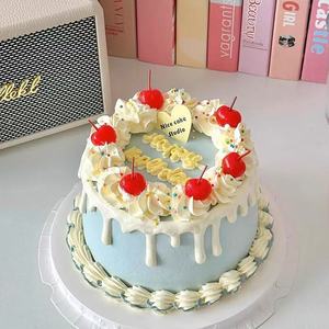Korean Style Fruit Cherry Candles Birthday Cake Decorations 3D Paraffin Candle Set For Birthday Party - Product Image 1