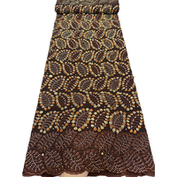 Tissu en dentelle suisse africaine NI.AI de haute qualité, écologique, avec pierres, tissus en voile suisse de coton nigérian avec pierres brillantes