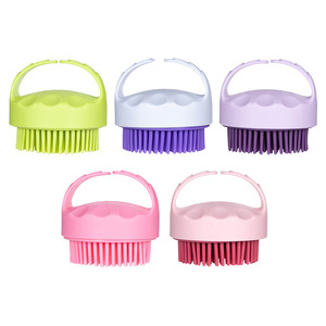 Cepillo de ducha de silicona para masaje, limpieza suave ovalada para el cabello y el cuerpo del bebé, uso doméstico, 50g - Product Image 1