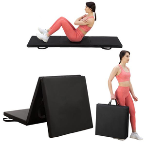 EPE foam and water proof pvc leather foam mat foldable tri folding mat foldable foam gym exercise mat