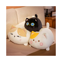 Peluche chat mignon personnalisée par le fabricant pour enfants, nouveau design avec rembourrage en coton PP et doublure en maille, prix d'usine bas