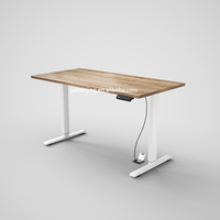 Table d'ordinateur de bureau ergonomique moderne Bureau assis-debout à moteur unique Table PC électrique réglable en hauteur
