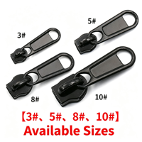 # 3 curseurs de fermeture éclair métalliques sans verrouillage |   Longue languette de tirage pour fermetures éclair en nylon, argent électroplaqué et peinture en aérosol, vente en gros, stock disponible