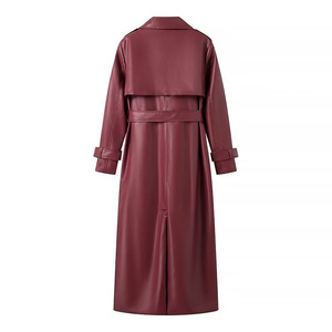 Trench-coat pour femme veste à revers long automne hiver nouveau style vêtements d'extérieur longs avec <span class=keywords><strong>ceinture</strong></span> - Product Image 5