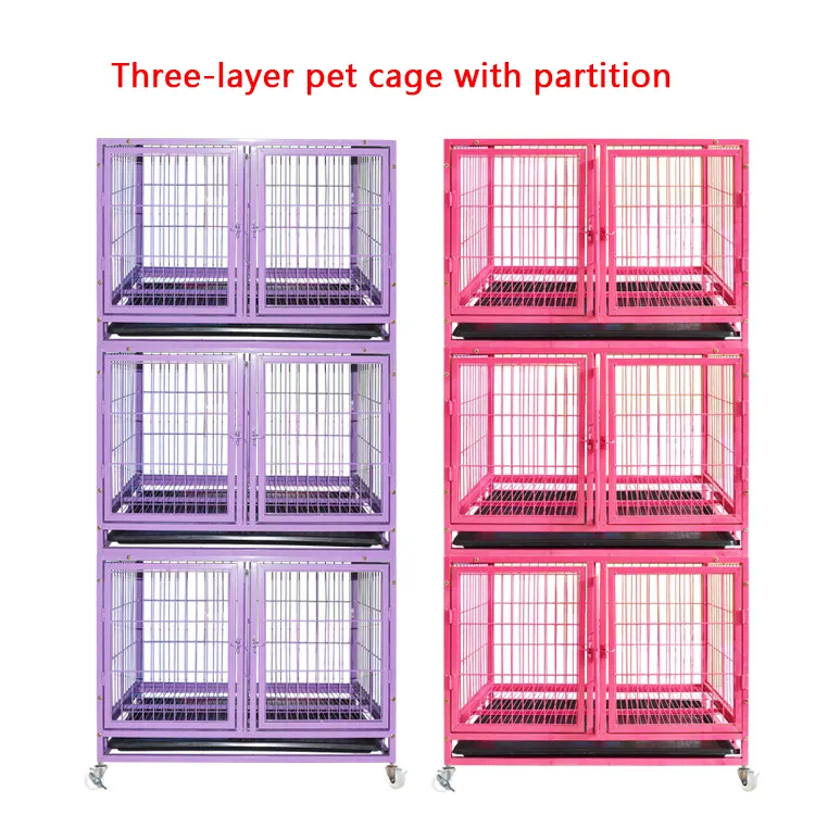 猫犬ケージ3層卸売大型繁殖猫犬ケージ