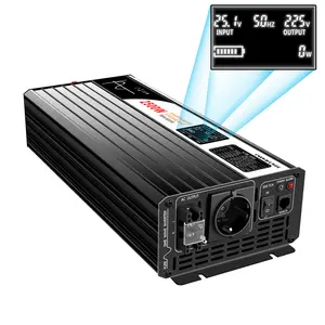 2500W 순수 사인파 인버터 dc ac 12v 24v 36v 48v ~ 120v 230v 원격 제어 EU