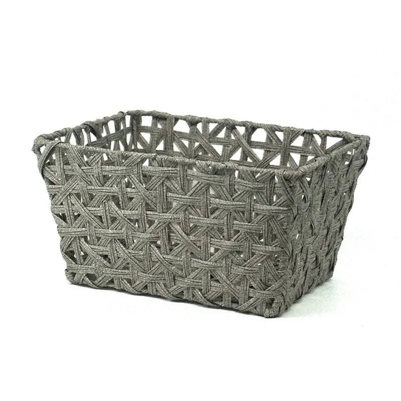 Home Storage Organization PP Rattan Storage Basket Woven Plastic Storage Baskets