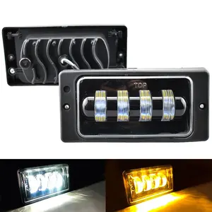 JHS DRL Driving Passing Light Waterproof White Amber 5x7 7inch Led Leadlight High Low Beam 45W Fog Lamp For Jeeps Universal Car