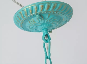 Campo francés de la cadena Cadena de aluminio habitación de las <span class=keywords><strong>niñas</strong></span> lágrima azul araña de cristal - Product Image 2