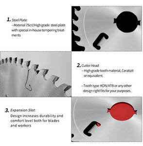Lame de scie circulaire professionnelle multi-tronçonnage PCD 350 mm en carbure de tungstène TCT pour le travail du bois et la coupe longue - Product Image 3