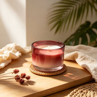 Lot de bougies parfumées de luxe en cire de soja dans des pots en céramique, ensemble d'aromathérapie, décoration d'intérieur, dîner romantique, fête de fin d'année