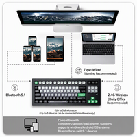 Clavier de jeu mécanique RGB ZORNHER CG870 Energy Pioneer, 88 touches, trois modes, sans fil 2.4G, USB-C, clavier à joint remplaçable à chaud