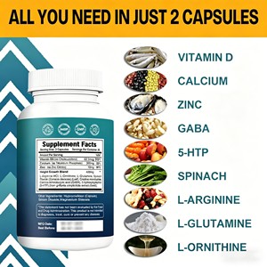 Cápsulas Blandas LuvVita para la Salud Ósea con Calcio, Vitamina D y <span class=keywords><strong>Zinc</strong></span> para Niños, Adolescentes y Adultos, Sin GMO, Sin Azúcar, OEM/ODM - Product Image 3