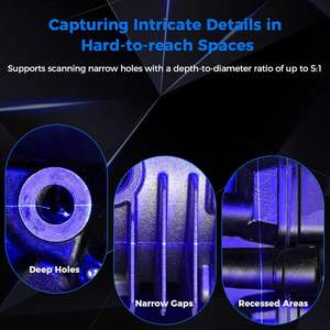 Escáner 3D Creality Sermoon P1 Inalámbrico Todo en Uno con Láser Azul, 22 Líneas Cruzadas y 7 Líneas Paralelas - Product Image 3