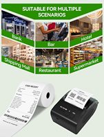 Rouleaux de papier thermique 80x80mm pour imprimantes POS/ATM, 100% pâte de bois vierge, papier de caisse enregistreuse