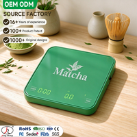 Timbangan Kopi Elektronik Pintar Matcha Scale 2kg 0.1g untuk Rumah, Pembuatan Espresso, Mati Otomatis, Portabel, Pengatur Waktu Otomatis, Warna Hijau