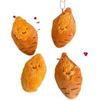 Xiaohongshu Pendentif porte-clés en peluche réaliste Patate douce rôtie au miel, Breloque Légume-Fruit, 5-7 ans, Yiwu