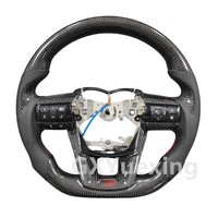 Accessoires de voiture personnalisés pour Toyota Hilux Revo Volant en fibre de carbone véritable noir avec interrupteur