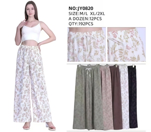 Comodo7 femmes imprimé fleuri pantalons longs cordon taille diverses couleurs mode décontractée motif 3D respirant Offre Spéciale ODM approvisionnement - Product Image 1