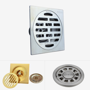 Bonde de sol carrée en acier inoxydable anti-odeur, auto-scellante, avec fil de drainage intégré pour salle de bain - Product Image 5