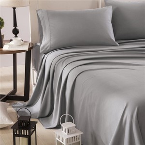 4 pièces 100% Mulberry Charmeuse <span class=keywords><strong>En</strong></span> Soie Ensemble de Draps Sans Soudure Profond pour Lit Queen - Product Image 1