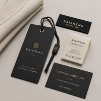 Fabricante de Etiquetas Colgantes al por Mayor con Etiqueta Privada para Chaquetas de Hombre, Etiquetas Colgantes Textiles para Ropa con Papel Dorado en Relieve 3D