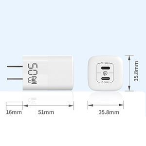 <span class=keywords><strong>Chargeur</strong></span> double <span class=keywords><strong>C</strong></span> 50W GaN PD50W Tête <span class=keywords><strong>de</strong></span> charge rapide pour téléphones mobiles tablettes ordinateurs portables Type-<span class=keywords><strong>C</strong></span> Adaptateur <span class=keywords><strong>de</strong></span> charge rapide - Product Image 5