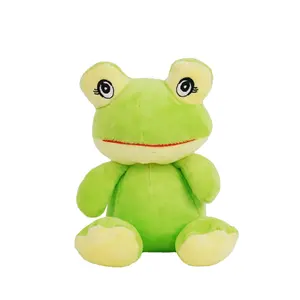 Оптовая продажа, дешевая оригинальная милая плюшевая игрушка в виде зеленой лягушки для детского подарка