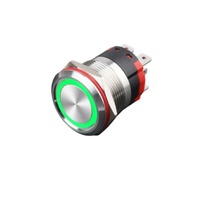 Sweideer Saklar Tombol Tekan Logam 22MM 15A Tahan Air  Latching  Momentary  Saklar Daya Berlampu