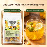 Teh Buah Dingin Siap Saji Rasa Kumquat, Jeruk Nipis, Lemon, dan Buah Markisa, Teh Bunga Buah Instan Musim Panas