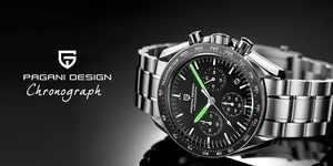 PAGANI DESIGN PD-1701 V5 Moon Orologi da Uomo di Lusso, <span class=keywords><strong>Orologio</strong></span> al Quarzo di Alta Gamma, Cronografo Impermeabile Sportivo in Acciaio Inossidabile - Product Image 5