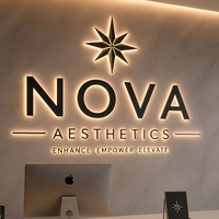 Enseigne lumineuse LED 3D personnalisée, étanche IP65, pour logo d'entreprise, signalétique extérieure pour magasin, bar intérieur, publicité d'entreprise, décoration
