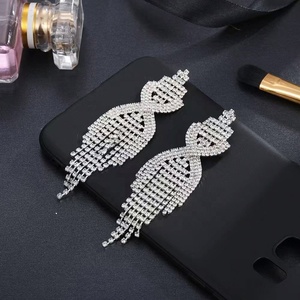 Boucles d'oreilles pendantes en cristal argenté TopGems, forme goutte d'eau, longues franges, zircon scintillant, cadeaux pour femmes - Product Image 6