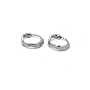 Pendientes de Aro Personalizados para Hombre Yunnique, Acero Inoxidable 316, Hipoalergénicos, Ondulados Irregulares, Minimalistas, Perforados, Estilo Vintage, para Regalo - Product Image 5