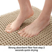 Tapis de bain FIGOO de luxe en microfibre douce à motif gaufré, antidérapant, écologique, avec logo personnalisé